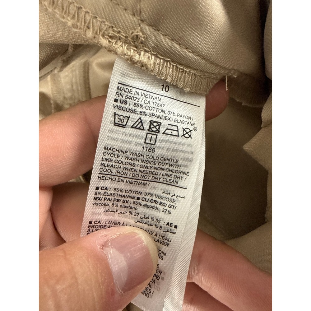 New Old Navy Size 10 High-Rise Pixie Skinny Ankle‎ Chino Pants Tan Women - Picture 11 of 12